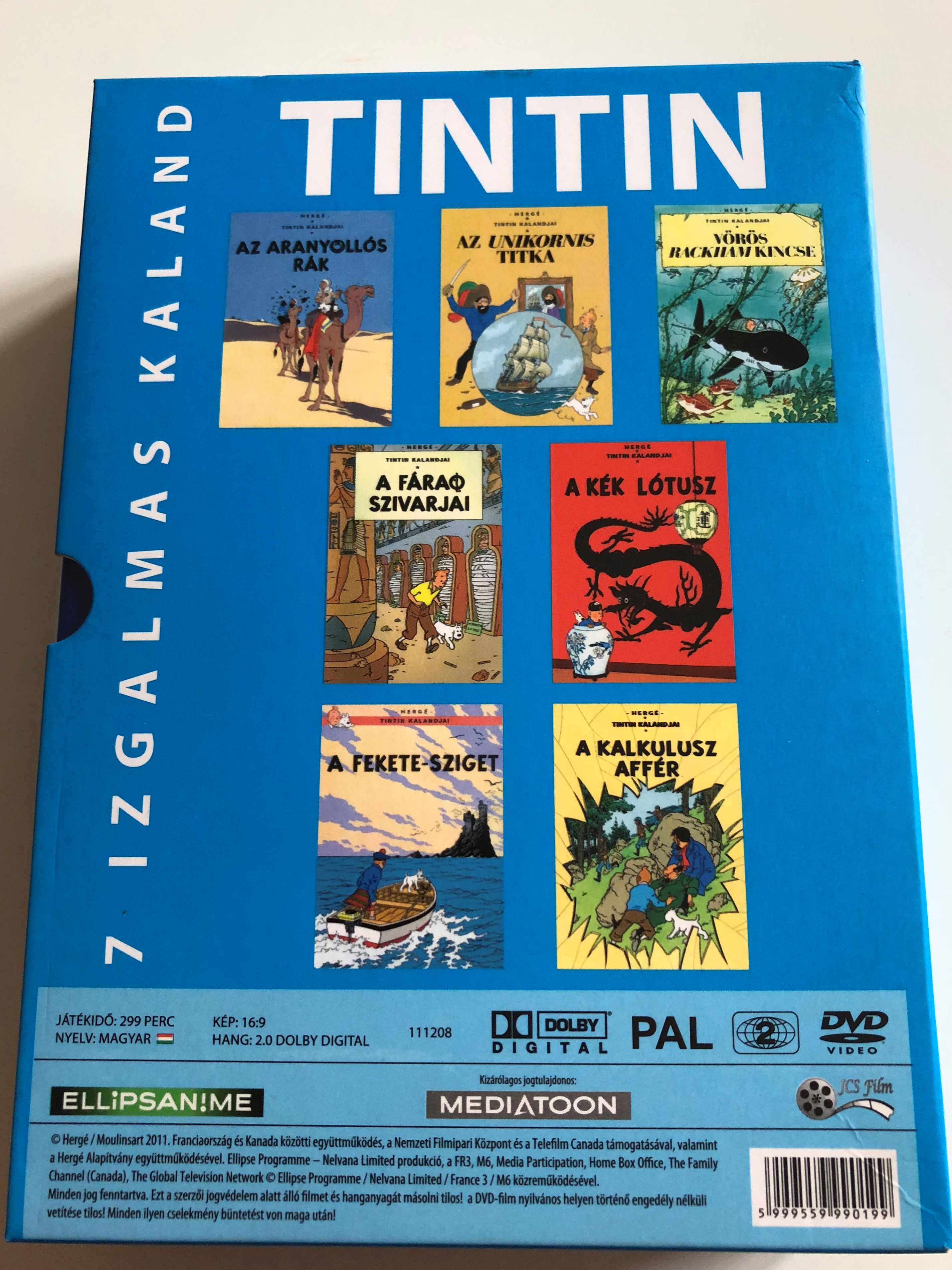 The Adventures of Tintin DVD SET 1991 Tintin - 7 izgalmas kaland 1.JPG